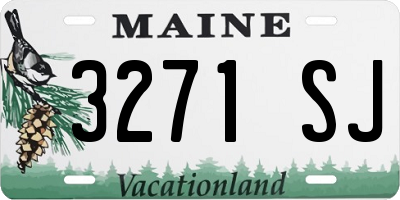 ME license plate 3271SJ