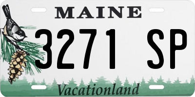 ME license plate 3271SP