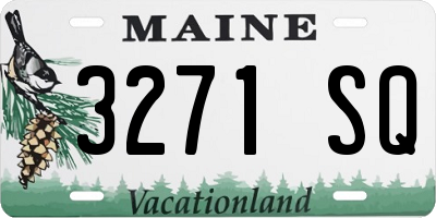 ME license plate 3271SQ