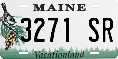 ME license plate 3271SR