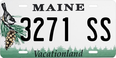 ME license plate 3271SS