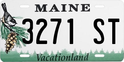 ME license plate 3271ST