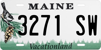 ME license plate 3271SW