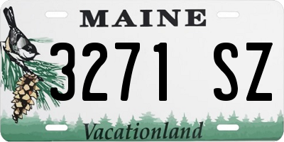 ME license plate 3271SZ