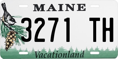 ME license plate 3271TH
