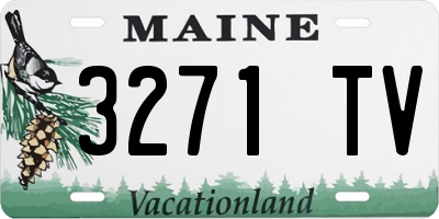 ME license plate 3271TV