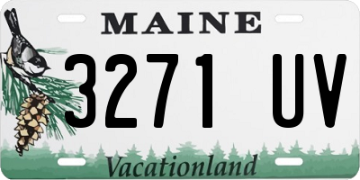 ME license plate 3271UV