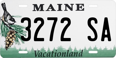 ME license plate 3272SA