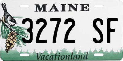 ME license plate 3272SF
