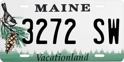 ME license plate 3272SW