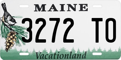 ME license plate 3272TO