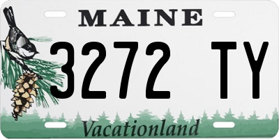 ME license plate 3272TY