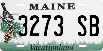 ME license plate 3273SB