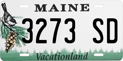 ME license plate 3273SD