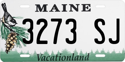 ME license plate 3273SJ