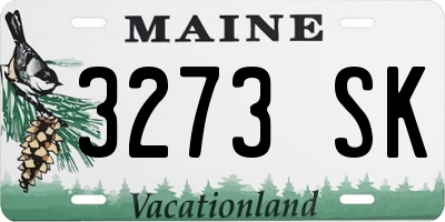 ME license plate 3273SK