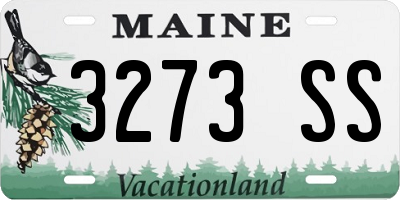 ME license plate 3273SS
