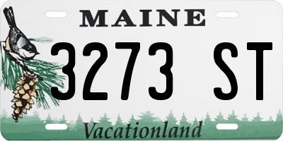 ME license plate 3273ST
