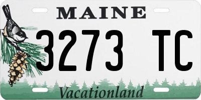 ME license plate 3273TC