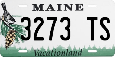 ME license plate 3273TS