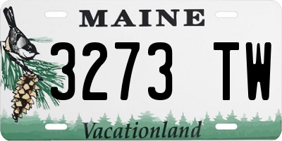 ME license plate 3273TW