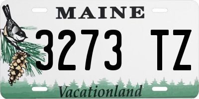 ME license plate 3273TZ