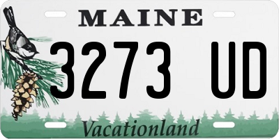 ME license plate 3273UD