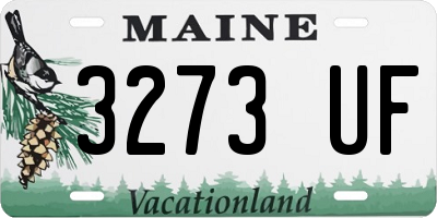 ME license plate 3273UF