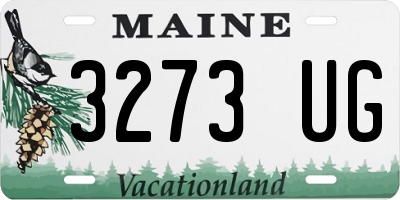 ME license plate 3273UG