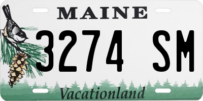 ME license plate 3274SM