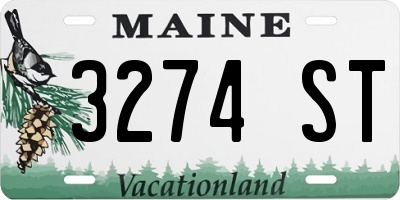 ME license plate 3274ST