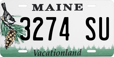 ME license plate 3274SU