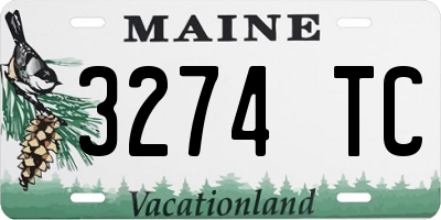ME license plate 3274TC