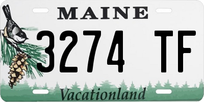 ME license plate 3274TF