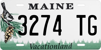 ME license plate 3274TG