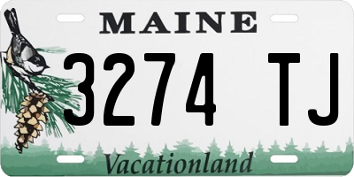 ME license plate 3274TJ