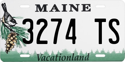 ME license plate 3274TS