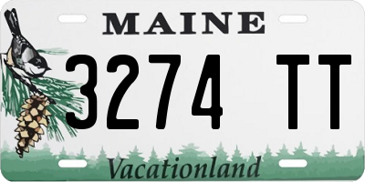 ME license plate 3274TT