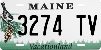 ME license plate 3274TV