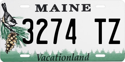 ME license plate 3274TZ