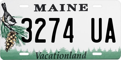 ME license plate 3274UA