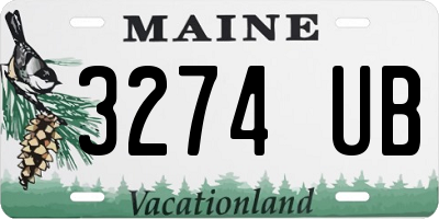 ME license plate 3274UB