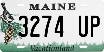 ME license plate 3274UP