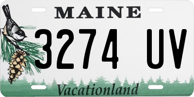 ME license plate 3274UV