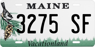 ME license plate 3275SF