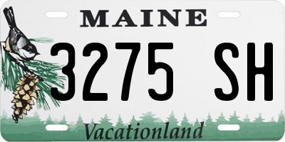 ME license plate 3275SH