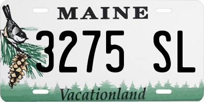 ME license plate 3275SL