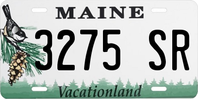 ME license plate 3275SR