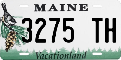 ME license plate 3275TH