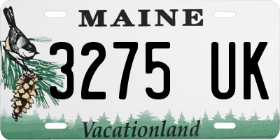 ME license plate 3275UK